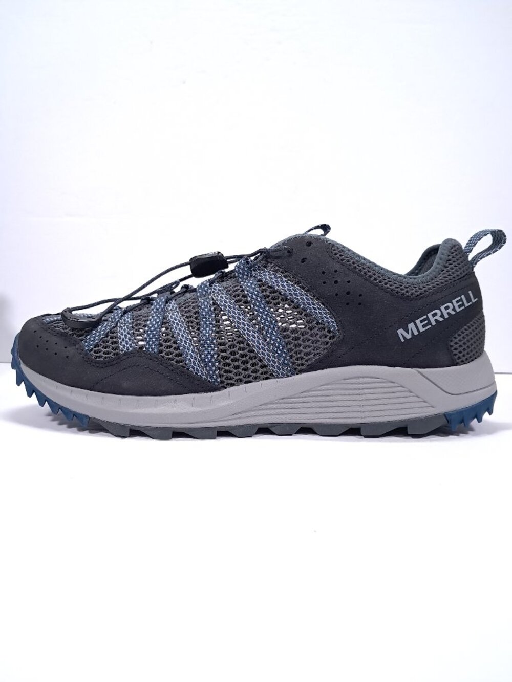 NEW Merrell Wildwood Aerosport Water Shoes Men 9 Mesh Gray Blue J036115 Athletic